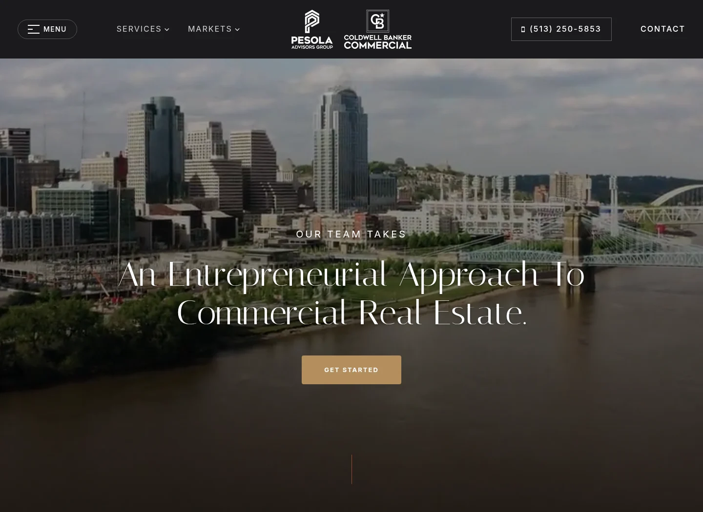 A commercial real estate website from the studio portfolio