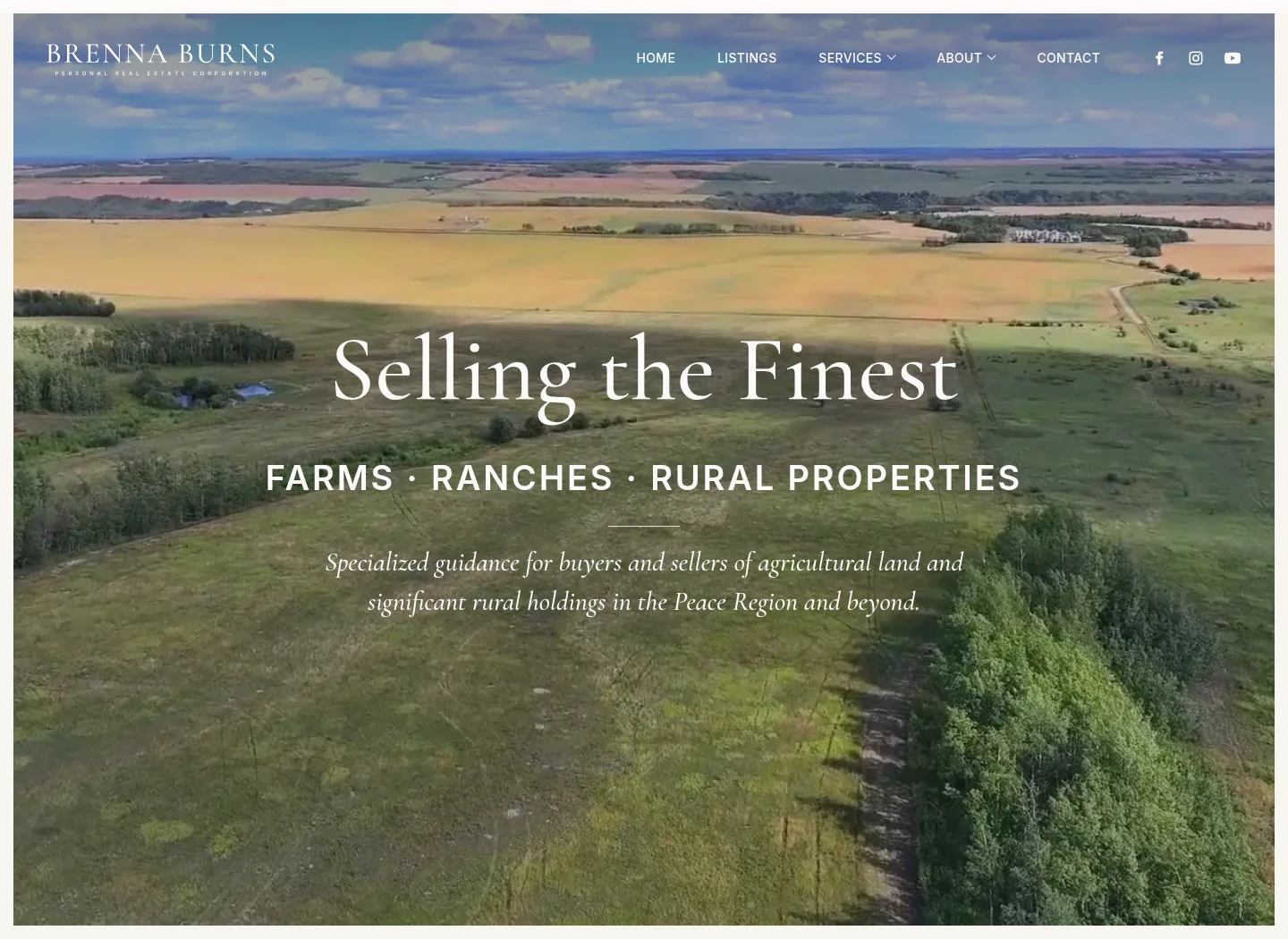 Ranches & Rural website desktop view